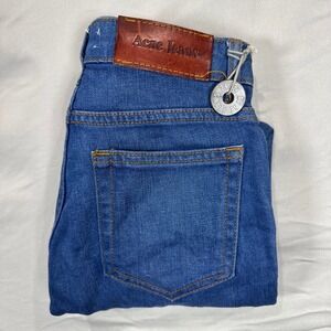 Acne Jeans Hep Flash Blue Denim Straight Fit Jeans Women's 24/32